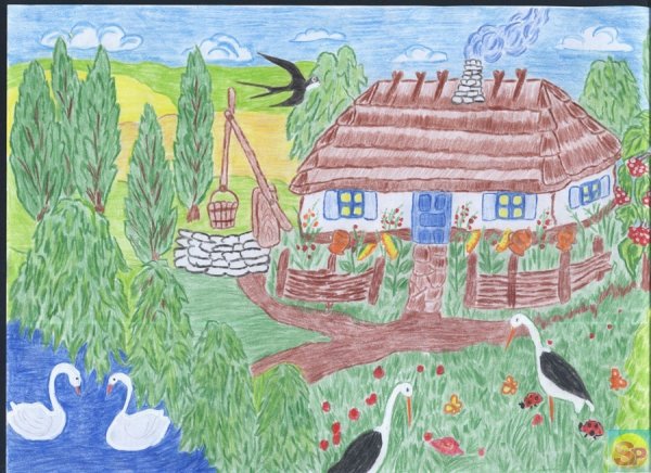 Дом раскраска