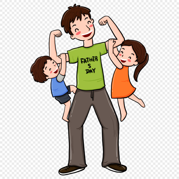 Иллюстрации про сильного папу