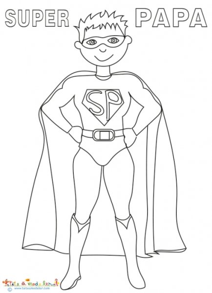 Мой папа Супергерой рисунок