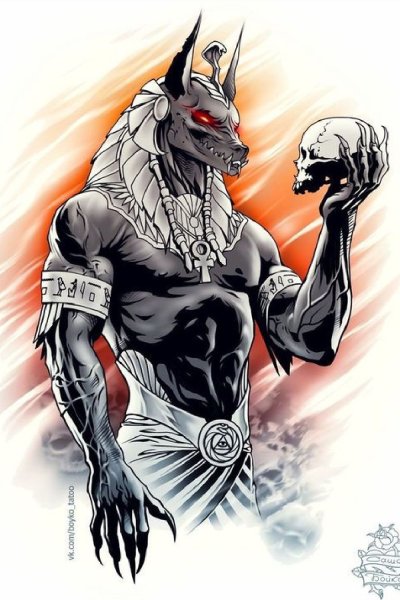 Тату эскизы Египет Анубис