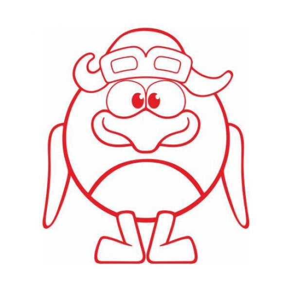 Пин из смешариков раскраска