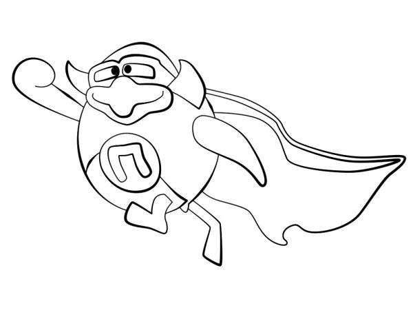 Раскраска Смешарики пин