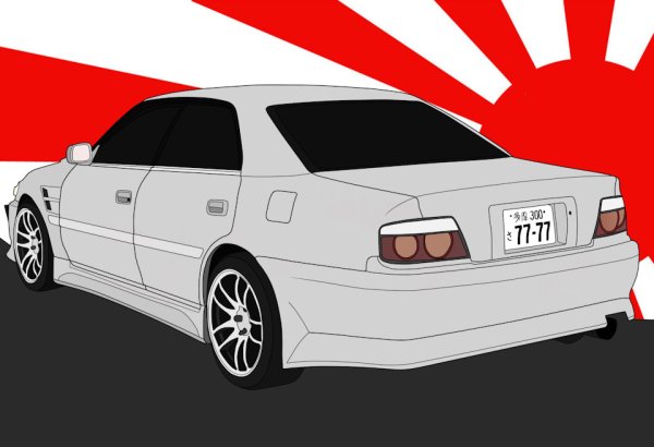 Toyota Chaser jzx100 рисунок