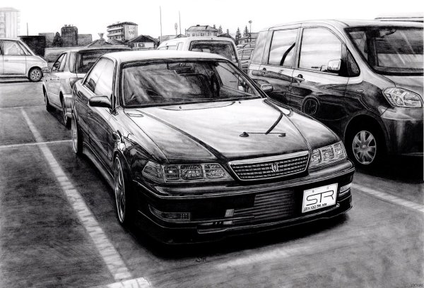 Toyota Cresta jzx100 рисунок