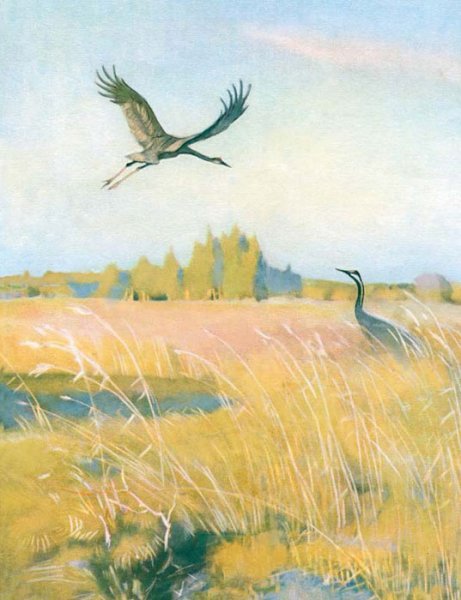 Детский рисунок степь