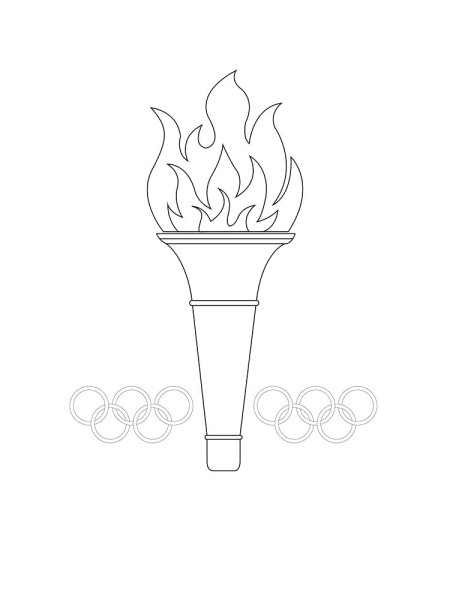 Олимпийский огонь раскраска