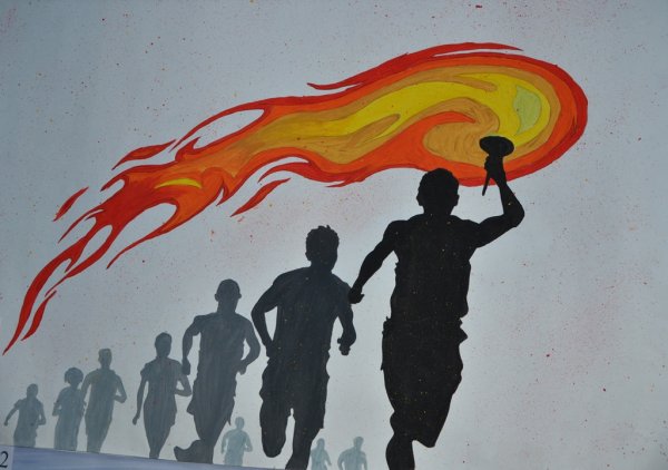 Факел олимпийского огня Сочи вектор