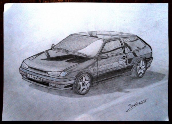 ВАЗ 2113 сбоку рисунок