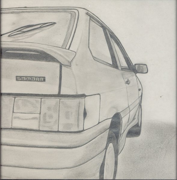 ВАЗ 2113 рисунок сзади