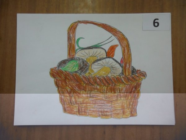 Рисование корзинка с грибами подготовительная группа