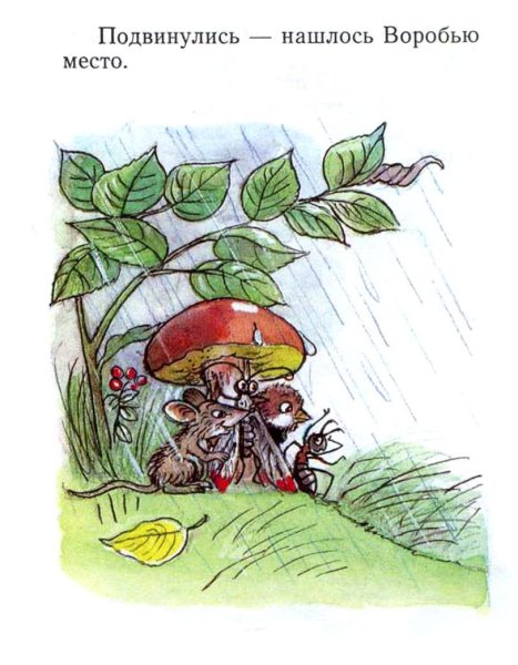 Сказка Сутеева под грибом