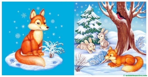 Звери зимой для детей