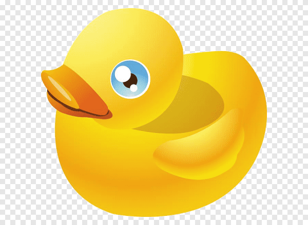 Уточка желтый мультяшный