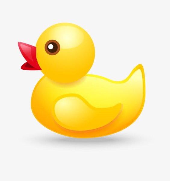 Утка желтая мультяшная