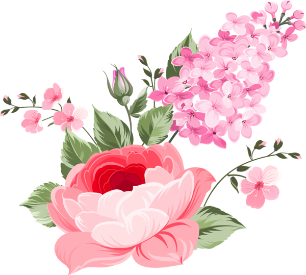 Розовые цветы иллюстрация