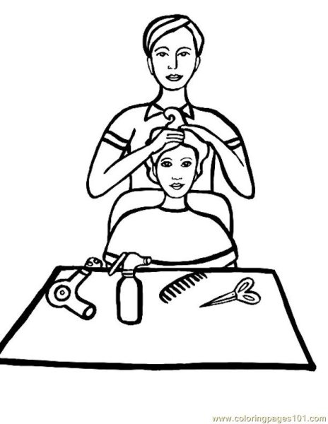 Раскраска парикмахер