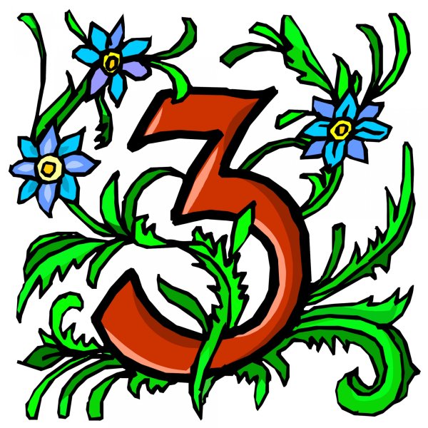 Цифра три красивая