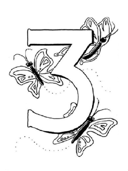 Красивые цифры для раскрашивания