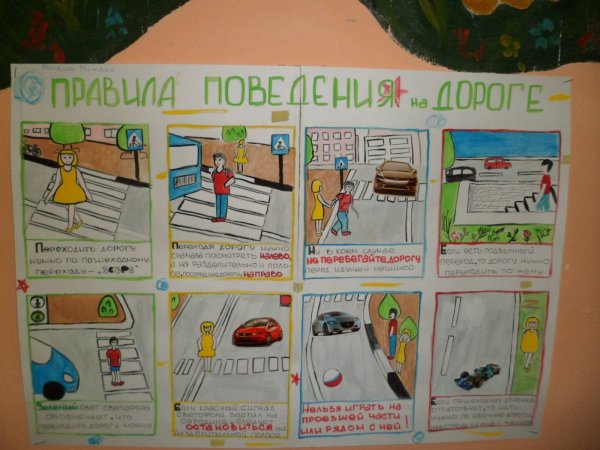 Плакат о правилах дорожного движения