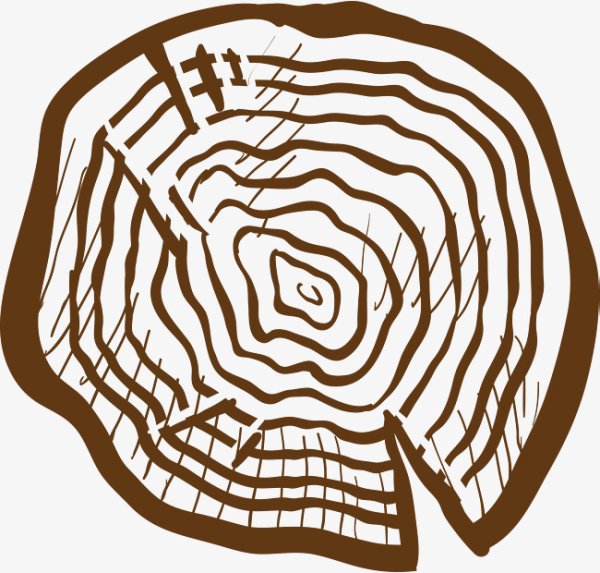 Сруб дерева вектор