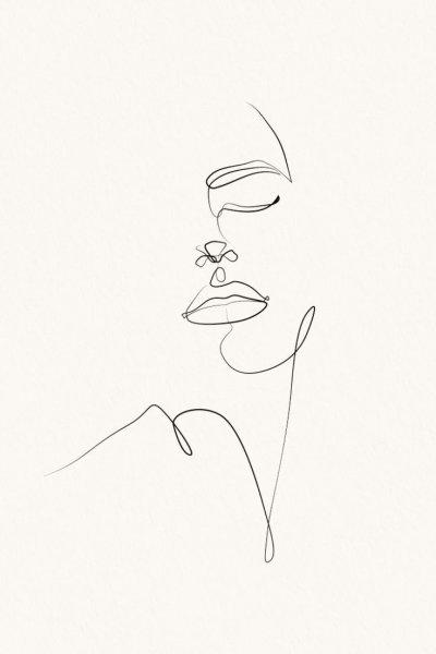 Лицо одной линией