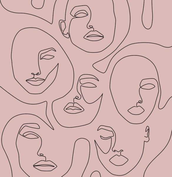 Лицо одной линией