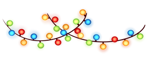 Гирлянда на прозрачном фоне