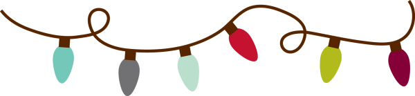 Гирлянда нарисованная на прозрачном фоне