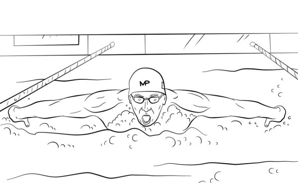 Плавание раскраска для детей