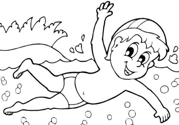 Плавание иллюстрация