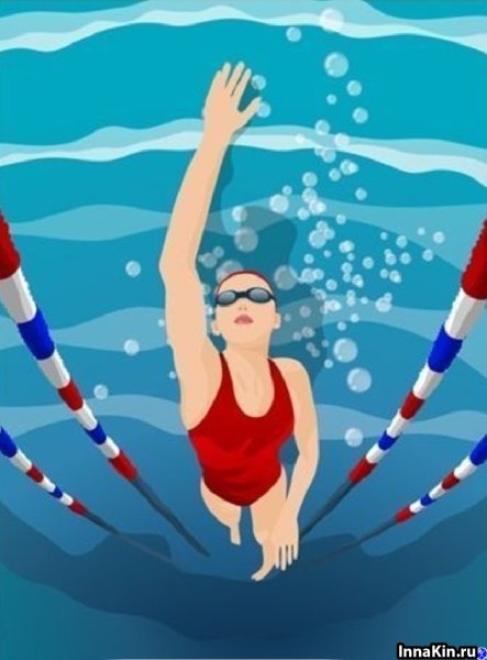 Пловец абстракция