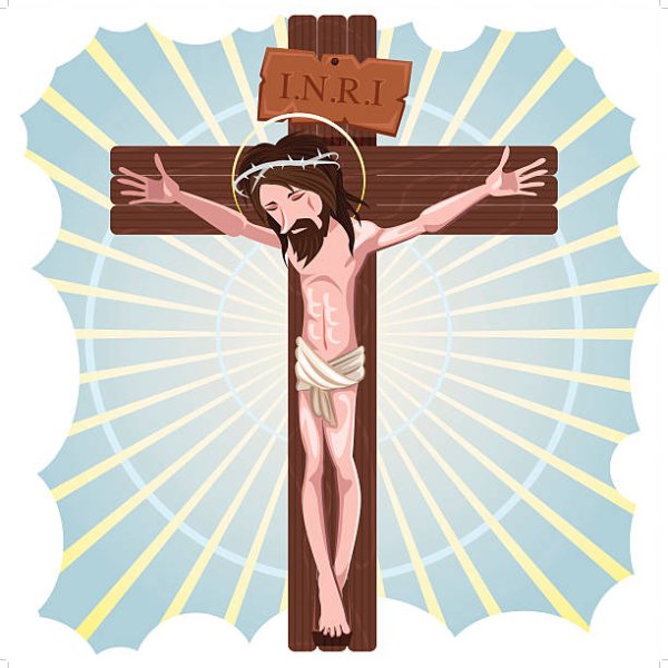 Крест на котором распяли Христа рисунок