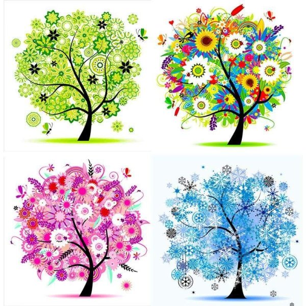 Дерево в разные времена года