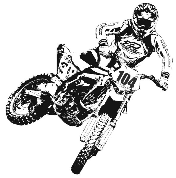 Раскраска кроссовый мотоцикл КТМ