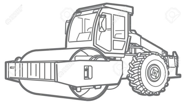 Асфальтоукладчик раскраска