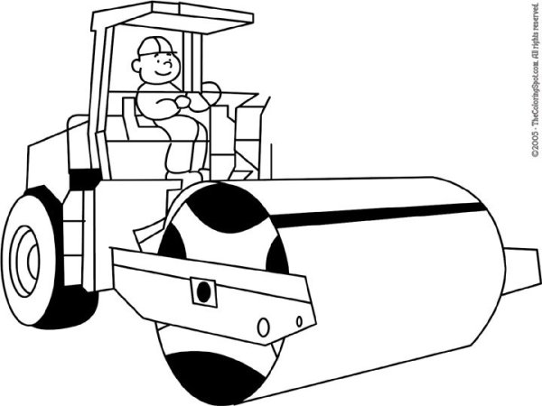 Раскраска каток машина