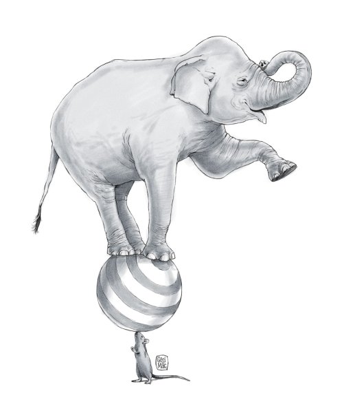 Цирковой слон иллюстрация
