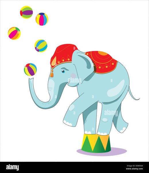 Нарисовать циркового слона