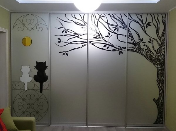 Пескоструйные двери для шкафов купе