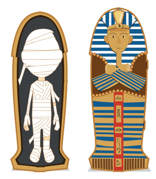 Саркофаг в векторе Мумия