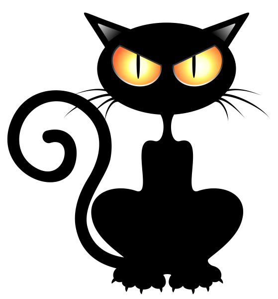 Черная кошка на Хэллоуин