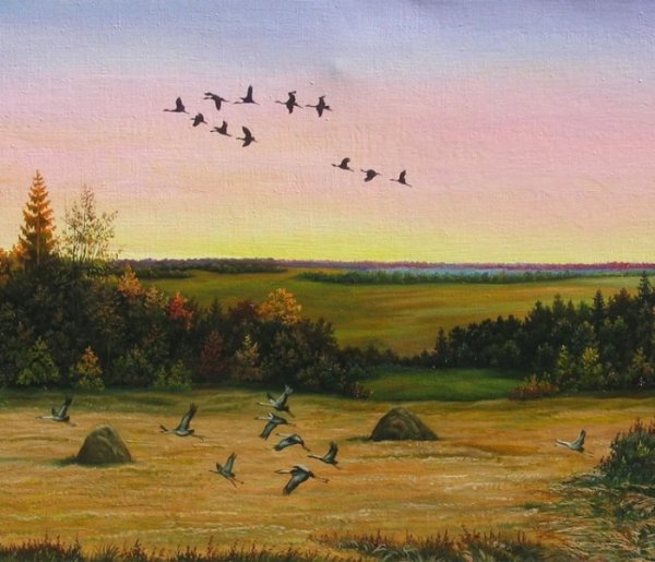 А.К.Саврасов «вечер. Перелёт птиц». 1874 Год.