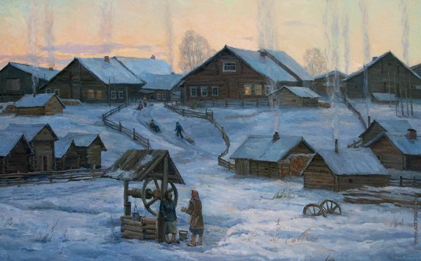 Художник Александр Файвисович русская деревня