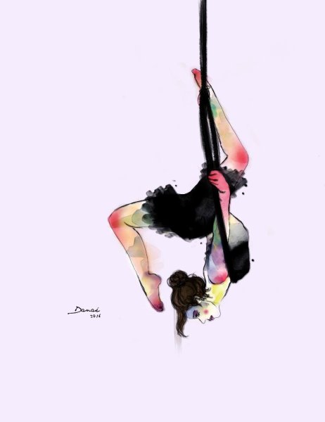 Воздушная гимнастка арт