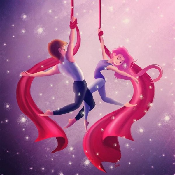 Воздушная гимнастка арт