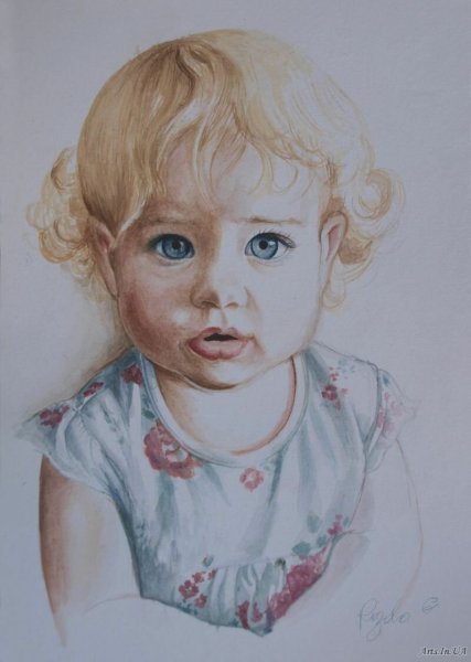 Портрет мальчика цветными карандашами