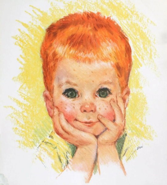 Детский портрет карандашом