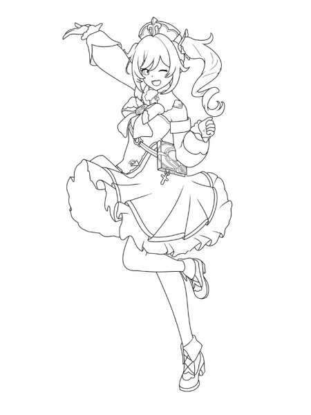 Раскраска Геншин Импакт