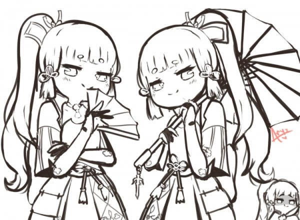 Аяка Геншин Импакт Чиби