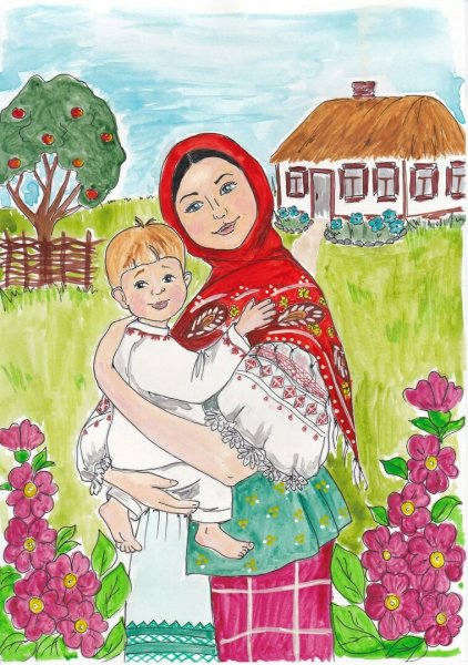 Рисунок матери казачки